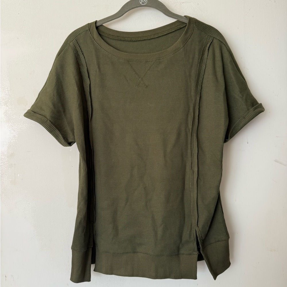 Amazon Green Cuffed Sleeve Boxy T-Shirt